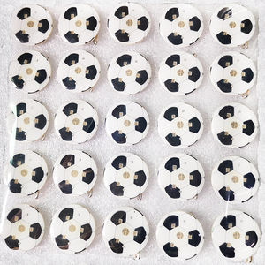 レッドスターハート型サッカーバッジ3 <span class=keywords><strong>LED</strong></span>フラッシュピン2.5cm <span class=keywords><strong>5</strong></span>時間バッテリー寿命サッカーパーティーデコレーション用 - Product Image 6