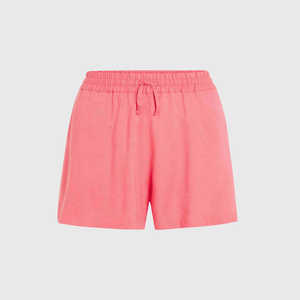 Shorts Casuales de Verano para Mujer, Cintura Elástica, Color Coral, Transpirables, Ligeros, Corte Regular - Product Image 1