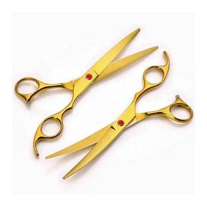 Coffret de ciseaux de coiffure tendance pour droitiers en acier inoxydable à manche court, 6 pouces, comprenant ciseaux droits et ciseaux à effiler, pour barbier + accessoires capillaires - Product Image 5