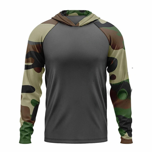 Men's Lightweight Sun Protection Hoodie UPF <b>Camo</b> Raglan Quick-Dry Fishing Hiking Tactical Outdoor Performance <b>Jacket</b> - Product Image 3