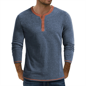 Camisas de Hombre de Talla Grande, Estilo Henley con Botones, Modernas y Elegantes para Oficina, Viajes y Fiestas, Novedad 2026 - Product Image 4