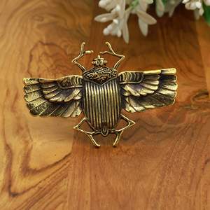 Handmade Brass Scarab Beetle <b>Ring</b> Wholesale, Winged Insect Statement <b>Ring</b>, Antique Brass <b>Adjustable</b> <b>Ring</b>, Egyptian Style Jewelry - Product Image 1