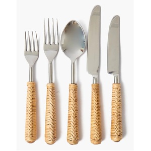 Ensemble de couverts de luxe en acier inoxydable cannelé style palais, durable, finition miroir, pour dîner (fourchette, couteau et cuillère) - Product Image 5