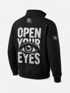 Sweat-shirt polaire personnalisé pour homme, demi-zip, col montant, hiver, écologique, haute qualité, avec poche, en polyester/coton, teint uni - Product Image 2
