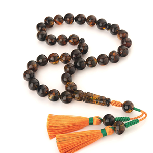 Tasbih de Cuerno de Búfalo Premium, 33 Cuentas, Rosario Islámico - Product Image 1