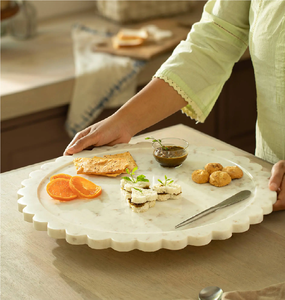 Plateau tournant créatif de luxe en marbre, différentes couleurs de pierre, plateau silencieux rotatif pour servir des desserts et des cupcakes - Product Image 4