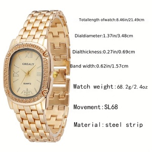 Montre à quartz ovale décontractée, montre analogique vintage, montre habillée NW1441 - Product Image 6