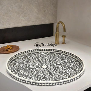 Bandeja de Servir Móvil de Lujo Hecha a Mano con Incrustaciones de Hueso, Decoración Elegante para Mesa de Centro por Tradebyd - Product Image 2