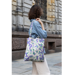 กระเป๋าผ้าแคนวาสพิมพ์ลายสำหรับผู้หญิง นำเข้าจากอินเดีย ผลิตจากผ้าฝ้ายรีไซเคิล 100% ดีไซน์ทันสมัย พร้อมส่ง - Product Image 6