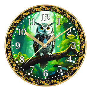 Horloge murale décorative moderne Liviya en forme de hibou, silencieuse, à quartz, personnalisée, décoration d'intérieur pour la fête des mères et Noël - Product Image 4