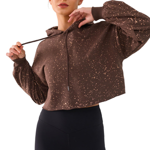 Sudaderas Cortas con Efecto Desgastado para Mujer, Precio Económico, Última Tendencia, Alta Calidad, El Mejor Estilo, Nueva Llegada, Sudaderas Cortas Personalizadas - Product Image 4