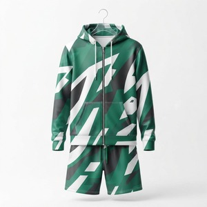 Conjunto Deportivo Unisex con Sudadera y Pantalones Cortos Estampados, Personalizado con Impresión Digital, Ropa Deportiva Informal Ligera y Resistente al Viento - Product Image 5