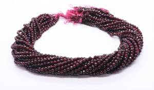 Cuentas redondas facetadas de granate rodolita natural AAA de 4 mm, cuentas redondas de granate rodolita natural para la fabricación de joyas al por mayor - Product Image 5