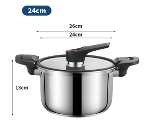Olla a Presión Profesional con Construcción Robusta de Acero Inoxidable, Válvula de Seguridad, Tapa con Cierre Seguro, Cocción Rápida - Product Image 3