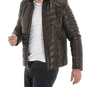 Nouvel arrivage de vestes en cuir à col montant pour hommes de qualité supérieure 100% matériau en toile respirante - Product Image 5