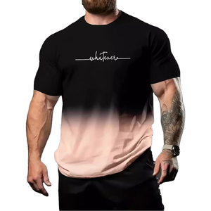 Camiseta Retro de Manga Corta para Hombre de Alta Calidad, Antiarrugas, de Secado Rápido, 100% Algodón, Estampada, Talla Grande, para Fitness - Product Image 2