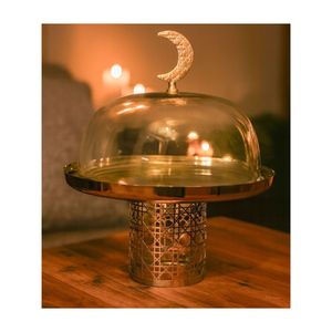 Tazón de Metal Premium para Dátiles, Tazón Decorativo para Servir Frutos Secos, Dátiles, Nueces, Dulces y Bocadillos, para el Hogar, la Cocina, la Mesa del Ramadán - Product Image 1