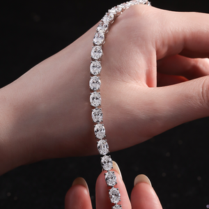Pear Cut Diamond Tennis <b>Bracelet</b> White <b>Gold</b> Claw Setting Classic Women's Wedding Jewelry GIA Certified - Product Image 4