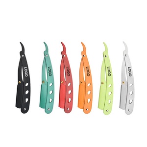 High Quality RSI Classic <b>Straight</b> Edge Folding Barber <b>Razor</b> with Stainless Steel Blade Plastic Handle for Men Beard Hair Shaving - Product Image 2