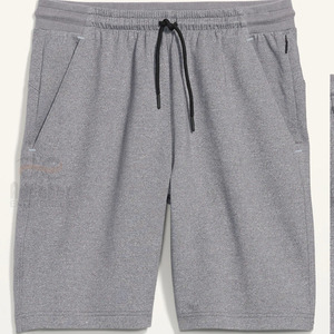 Shorts Bermuda en Coton Gris Clair pour Homme, Taille Mi-Haute, Fermeture à Cordon, Poches Avant, Décontracté, Respirant, en Tissu Tricoté - Product Image 5
