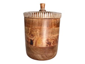 Boîte en bois ronde de fournisseur indien pour le stockage multifonctionnel dans la cuisine, pour le thé ou le café, disponible au prix d'usine - Product Image 5