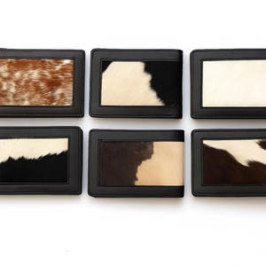 Portefeuille pour homme en cuir de vachette véritable à prix de gros avec fermeture éclair et compartiment à monnaie, doublure en polyester - Product Image 1