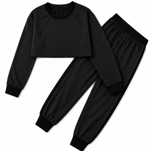 Women's <b>Tie</b> <b>Dye</b> Tracksuit <b>Set</b> Long Sleeve Crop Top Full Length Jogger Pants Crew Neck Casual Two Piece Outfit Gradient Color - Product Image 2