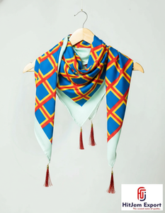 Pañuelo de Seda Cuadrado con Estampado Digital Personalizado, Ligero, Accesorios de Moda para Mujer, Fabricante OEM ODM, Proveedor Mayorista - Product Image 6