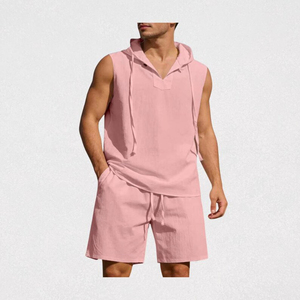 Conjunto de Dos Piezas de Sudadera con Capucha y Pantalones Cortos Cómodos, Ropa Informal Relajada para un Estilo Moderno - Product Image 5