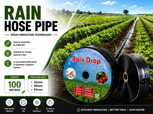 Tuyau d'irrigation agricole en PE durable, tuyau de pluie de 100 mètres, brumisation uniforme de l'eau, pour l'irrigation des champs et des cultures, système d'irrigation laser pour ferme - Product Image 6