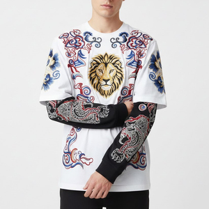 เสื้อยืดแขนสองชั้นผู้ชายคุณภาพสูงจากผู้ผลิต ระบายอากาศได้ดี ไซส์ใหญ่ ผ้าฝ้าย 100% เป็นมิตรกับสิ่งแวดล้อม ดีไซน์เรียบด้านหน้า ทันสมัย - Product Image 1