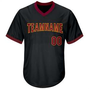 Maillot de baseball personnalisé sur mesure, uniforme d'équipe, nom et numéro du joueur personnalisés, col en V, manches courtes, OEM, marque privée - Product Image 5