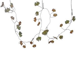 Guirnalda de Hojas y Flores Verde Amarillo, Decoración Festiva de Lujo para Navidad, Adornos Multicolores de Lámina de Hierro Colgantes Modernos - Product Image 1