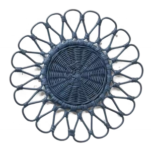 2025 Bohemian <b>Round</b> Water Hyacinth Woven Lightweight 300mm Diameter 5mm Thick Charger Plate <b>Placemat</b> for Weddings - Product Image 1
