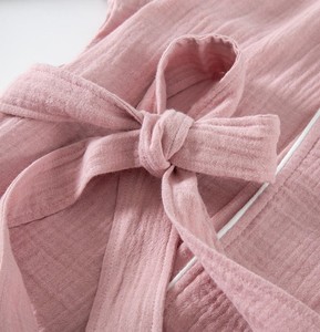 Peignoir d'été décontracté en coton doux pour couple, style hôtelier, à manches longues, longueur au-dessus du genou, grande taille, pour homme et femme - Product Image 5