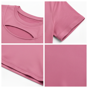 T-shirt en polycoton pour femmes, 180 GSM, peigné, séchage rapide, extensible, col rond, logo personnalisé, fabricant en gros - Product Image 4