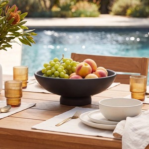 Handmade Wood Fruit Bowl Minimalist Design For Home Decor Serving Snacks And Fruits - Product Image 2