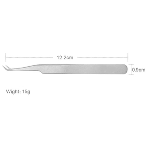 Pince à épiler élégante en acier inoxydable, pointe fine et précise, anti-magnétique, prise en main parfaite pour les applications professionnelles des cils - Product Image 2