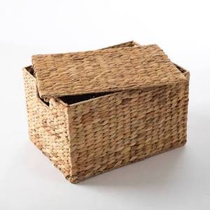 Boîte en jacinthe d'eau fabriquée au Vietnam, directement de l'usine, organisateur de vêtements pour armoire, avec doublure en tissu amovible - Product Image 3