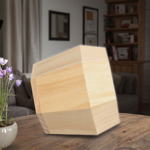 <b>Small</b> Modern Heptagon Pine Wood Planter <b>Box</b> with Polished Finish Environment-friendly Customizable Size for Succulent Plants - Product Image 4
