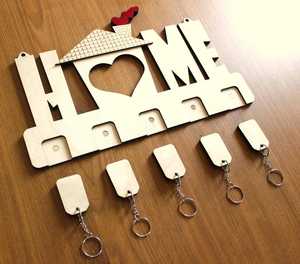 HOME Rectangle Letter Style <b>Wall</b> Mounted Metal <b>Key</b> <b>Holder</b> Organizer Rack with 10 Hooks for Entryway Kitchen Hallway - Product Image 4