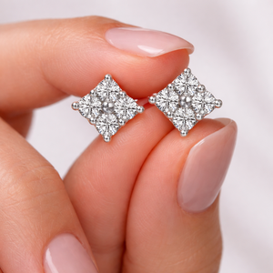 ผู้ผลิตเครื่องประดับเพชร TISHYA สำหรับสวมใส่ประจำวัน ขนาด 6 มม. รูปดอกไม้ สี D ระดับความสะอาด VVS โมอิสซาไนต์ ชุบทอง ชุบโรเดียม โรแมนติก เงินแท้ 925 - Product Image 3