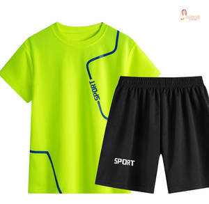 Ensemble d'entraînement sportif deux pièces unisexe pour adultes, respirant, à séchage rapide, écologique, léger, pour l'automne, tenue de sport et de basketball - Product Image 1