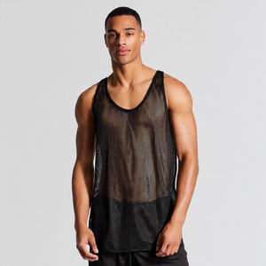 Camisetas de Verano para Hombre, 100% Poliéster, Transparentes, sin Mangas, Ligeras, Estilo Singlet - Product Image 6