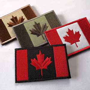 Parches tácticos con la bandera de Canadá bordada y con cierre de gancho y bucle. - Product Image 4