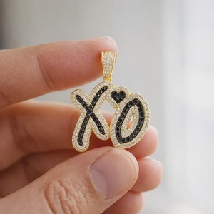 Customized Any Latter <b>Pendant</b> 925 <b>Silver</b> Iced Out <b>Pendant</b> Hip Hop <b>Pendant</b> VVS Moissanite <b>Pendant</b> <b>Initial</b> Latter <b>Pendant</b> For Gift - Product Image 1