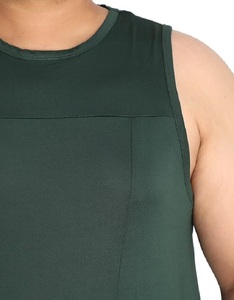 Débardeur noir pour homme, coupe ajustée, en coton confortable, de haute qualité, couleur unie, design personnalisé, pour la musculation et le sport - Product Image 6