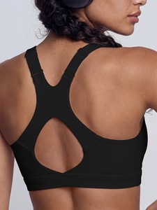 Soutien-gorge de sport athlétique pour femme avec dos découpé, bretelles réglables, évacuation de l'humidité, extensible et doux, débardeur de fitness, bralette de course - Product Image 4