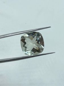 Natural Top Quality Green Amethyst Gemstone Loose Stone 10.00Carat 14MM <b>Cushion</b> Cut Green <b>Colour</b> For Jewelry Making - Product Image 2