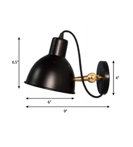 Industrial black <b>wall</b> lamp vintage metal <b>wall</b> sconce Nordic <b>bedside</b> reading <b>light</b> modern loft <b>wall</b> fixture adjustable - Product Image 2